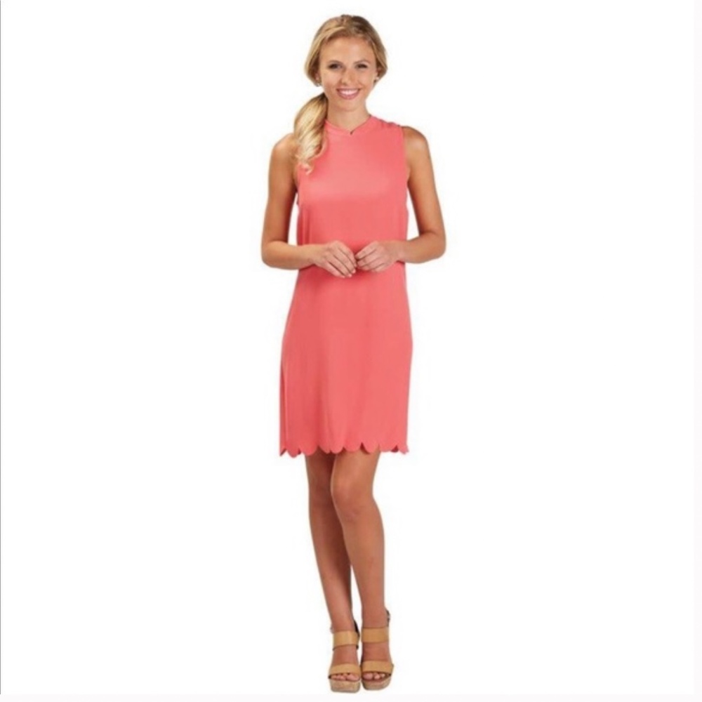 Pink MudPie Scalloped Sleeveless Dress – Size M